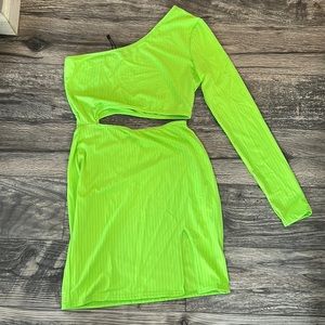 Neon Green Cut out Dress.
